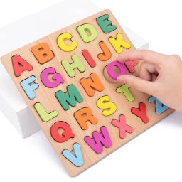 Wooden Alphabet ABC -Numbers & Shapes Puzzles for Kids | ABC Puzzle Board-28