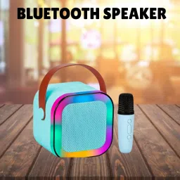 SACRO Bluetooth Speaker with Wireless Karaoke Mic, 6Hrs Playtime and RGB Lights E448 10 W Bluetooth Laptop/Desktop Speaker-24
