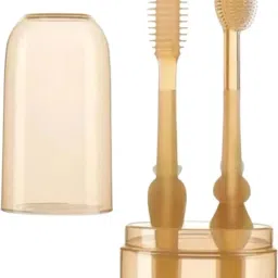Baby Oral Cleaning Brush 2 in 1 Toothbrush Tongue Soft Toothbrush Soft Toothbrush-image-98