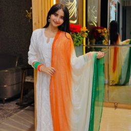 Chiffon Hand Painted Multicolor Women Dupatta-image-63