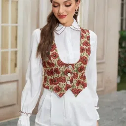 Women Printed Single Breasted Casual Blazer-picture-15