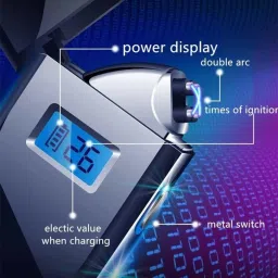 imad LCD display Plasma usb double arc cigarette lighter AL-619 Cigarette Lighter image 2
