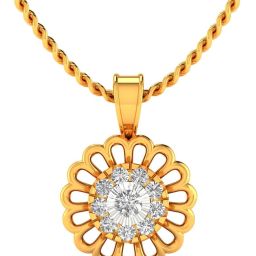 amarta Niharika Splendid 1 Precious Mangalsutra Pendant (Without Chain) 18kt Diamond Yellow Gold Pendant-image-34