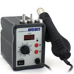 ransh 858D SMD Digital Rework Station De-Sholdering PCB/Mobile/IC 650 W Temperature Controlled (Conical Tip) 650 W Temperature Controlled image 2