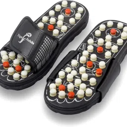 Essentials Yoga Paduka Acupressure Slippers for Full Body Blood Circulation | Natural Leg Foot Massager Slippers For Men and Women Women Flip Flops-21