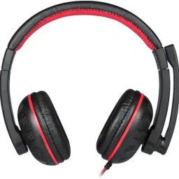 HEADPHONE WITH MIC Wired Headset (Red-Black, On the Ear) Wired Headset-image-92