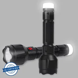 Dual Mode Led Rechargeable Mini Torch Upto 400 Meter Range With Backlight Torch 4 hrs Torch Emergency Light-11