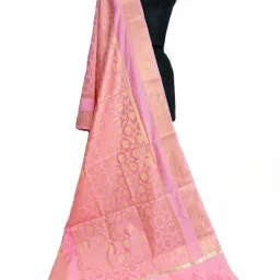 Art Silk Woven Pink Women Dupatta-image-34