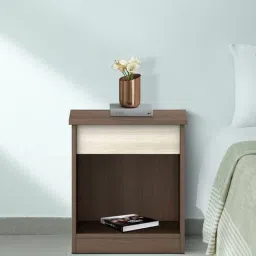 spacewood Kosmo Crescent Bedside Table in Dark Acacia Finish-picture-16