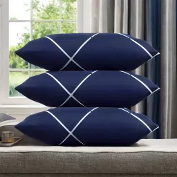 LUXURY Polyester Fibre Solid Sleeping Pillow Pack of 3-image-96