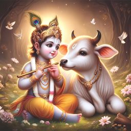 Baby Krishna Adhesive Poster Vinyl-image-95