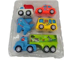 Toy Plastic Cars Bus Truck Aeroplan Toy For 1 Year Boy Vehicle Set (Multicolor)-14