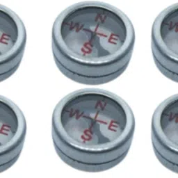 Magnetic Compass Both Side Glass (Pack of 6) (Size 20mm / 2cm) Compass-38