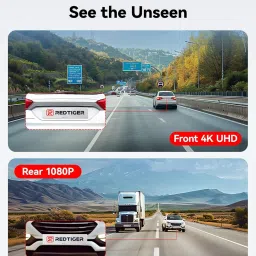 redtiger Dash Camera For Cars, 4K/2,5K HD Dual Dash Cam Dashboard Camera System image 5