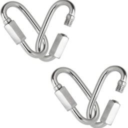 Heavy Duty Oval Shape Multipurpose Stainless Steel Screw Link Snap Hook Locking Carabiner-image-16