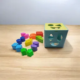 Sky Blue Shape Cube with Matching Holes-picture-25