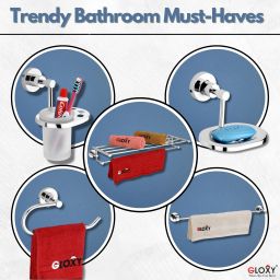 Round Shape Set of 5 Towel Rack+Towel Rod+Soap Dish+Tumbler Holder SS304 24 inch 1 Bar Towel Rod-image-65