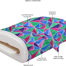 artzfolio AZ5008082SOF_FB_RF_R-SP_D56^80_VL Watercolor Triangular Pattern D2 Velvet Sofa Fabric Sofa Fabric image 5