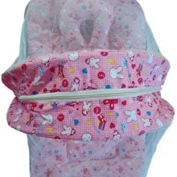 Nylon Kids Washable New Foldable Mosquito Net With Bedding for new born baby pink Mosquito Net-12