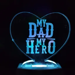 MY DAD MY HERO Acrylic 3D Illusion RGB 7 Colour Changing LED Plug and Play Night Lamp-21