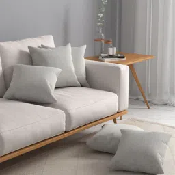 Cream Textured Polyester 16 x 16 Inches Cushion Covers (Pack of 5) by ROSARAHOME-picture-35