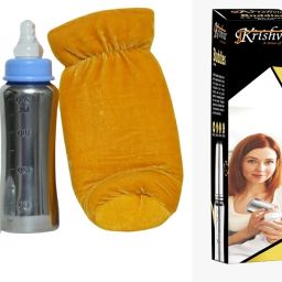 Stainless Steel Baby Feeding Bottle 240 ML With Bottle Cover, SI5 - 240 ml-image-81