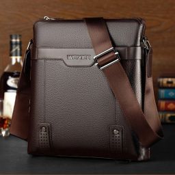Quality Guarantee Genuine Leather Bag famous brand Shoulder Bag Men Messenger Bags Handbag Business Waterproof Messenger Bag-17