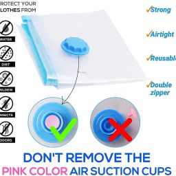 5Pack Vacuum Compression Storage Bags With Pump,Space Saver Sealer Bag M347 Travel Storage Vacuum Bags-image-77