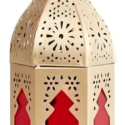 Moroccan Lantern Tealight Gold, Red Iron Hanging Lantern-image-99