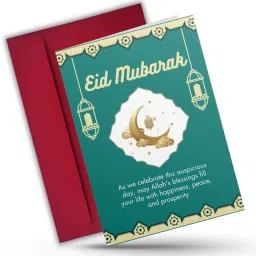 Eid Mubarak A5 Size 5.8x8.3 inch for Festive Wishes Envelope & Greeting Card-14