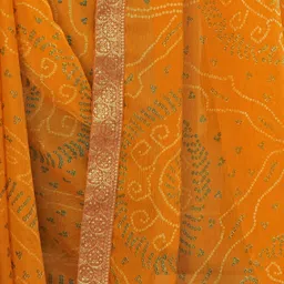 samah Geometric Print, Printed, Embellished Bollywood Georgette, Chiffon Saree image 5