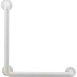 Grab Bar 90° Angled with material ABS - Length &- Height 450mm (18”) - (White) Shower Grab Bar-44