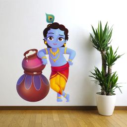 48 cm Lord Krishnaa JI Wall Sticker and Mural Size -16X23 Inches Removable Sticker-image-71