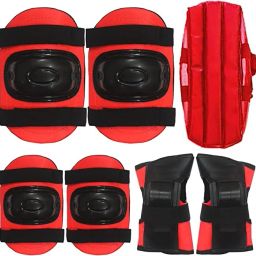 Skating Crash Guard Protective Gear Set (Knee, Elbow, Wrist Pads, Pack of 7)) Skating Guard Combo-image-41