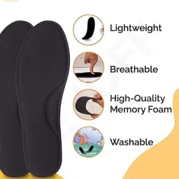 gejuff memory foam shoe liners | memory foam shoe insoles | Black Shoe Insole size 8 Insole image 3