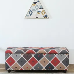 mudramark from pepperfry Amravan Fabric Linen Trunk In Multi-Colour-picture-21
