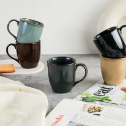 Pack of 5 Porcelain Tibros Mocha Mug set of 6, 170ML Aqua-image-16