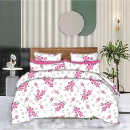 240 TC Microfiber King Polka Fitted (Elastic) Bedsheet-image-75