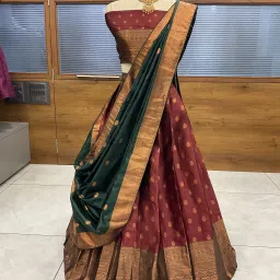 Self Design Semi Stitched Lehenga Choli-image-9