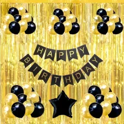 Solid Birthday Decoration Items - 36 Pcs Decoration Kit for Boys Girls Kids Husband Balloon-image-52