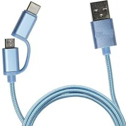 Nisinlife Deluxe 2-in-1 Micro USB Cable with USB-C Connector for All Types Smart Phone Combo Set image 3