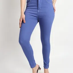 tyffyn Women Slim Mid Rise Light Blue Jeans-picture-29