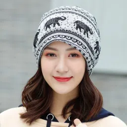 Woven, Solid, Self Design Skull Cap-8