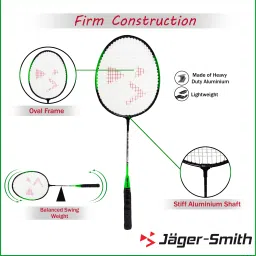 jager-smith PB-2000 Combo & Featherlite 2 Shuttle Badminton Kit image 4
