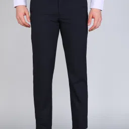 Men Regular Fit Grey Cotton Blend Trousers-image-71
