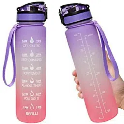 Motivational Water Bottle with Straw Time Marker 1000 ml Bottle-image-74