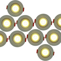 LED Ceiling COB Spot Light - 3 Watt - Round - Warm White (Pack Of 10 | 3w cob Light || led Lights for Decoration | Recessed Ceiling Lamp-6