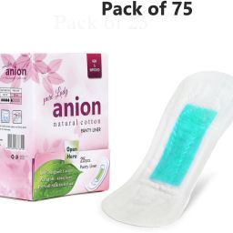 (75Pads,Packof3)Organic Cotton Ultra Thin Panty liners, Menstrual Feminine Pads. Pantyliner-image-27