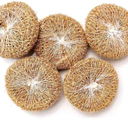 Handmade Coconut Fibre Scrubber With Natural Vetiver (Khus) Mix - Pack of 5-image-20