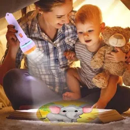 lariox 6 Slides 48 Patterns Mini Projector Torch Toy Slide Flashlight Torch image 4